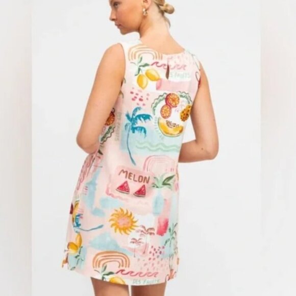 Anthropologie Paper Heart | Summer Haze Mini Dress | L | EUC - Picture 3 of 11